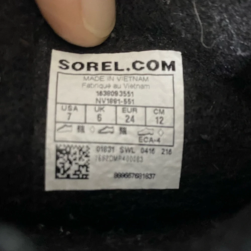 SNOW BOOTS SOREL Childrens Cub NC 1881-551 Purple Arrow/Shark size 7 Little Kids